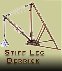Stiff Leg Derrick O Scale Structure and Accessory Kits