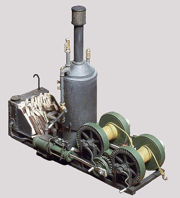 Twin Drum Steam Hoisting Engine - \"O\" Scale